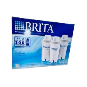 Brita Water Pitcher Replacement Filters 3 Pk White Pitchers Dispensers Open Box